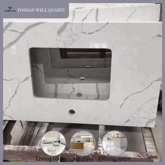 Proveedor de China CE Nueva piedra de cuarzo Superficie sólida Cuarzo para encimera de cocina o barra de bar Material de cuarzo de construcción de alta calidad Mesa De Cuarzo Cuarzo