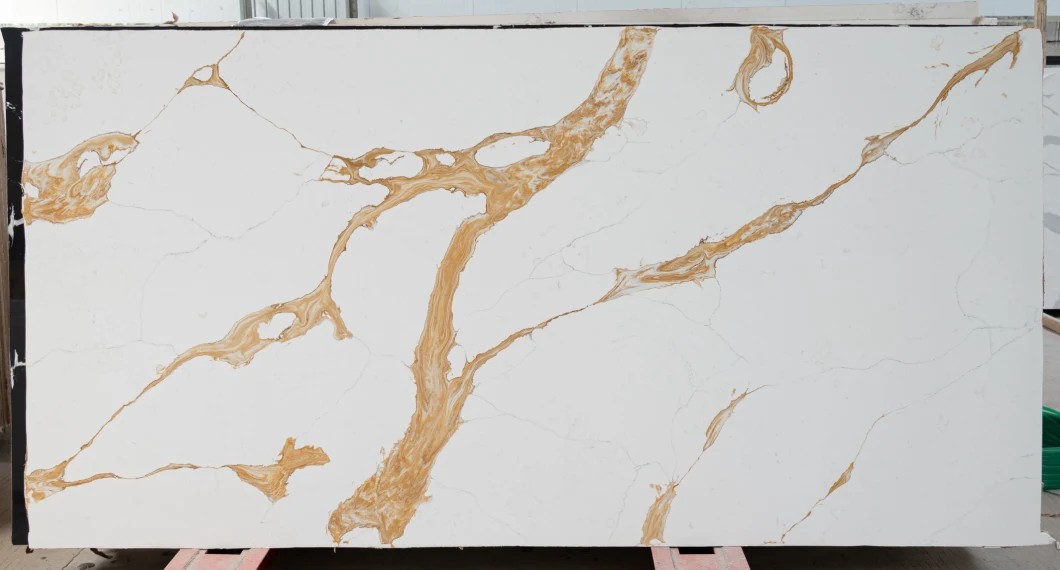 High Quality Hot Selling Polished Artificial White Quartz Big Slab