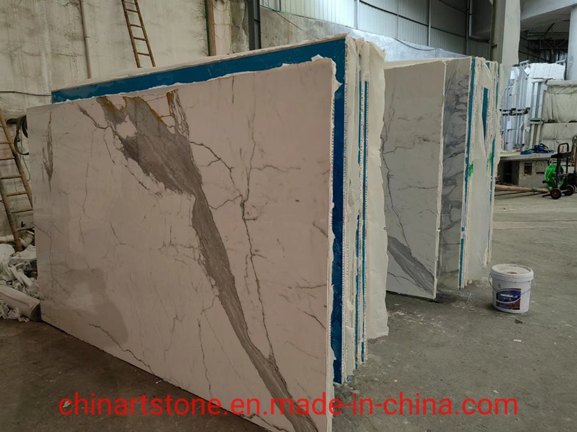 Luxury White Blue Green Stone Marble Composited with Aluminum Honeycomb in The Back for Wall and Floor Tile