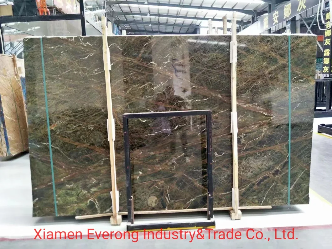 Italy Classical Prada Green Marble with Veins for Marble Slab