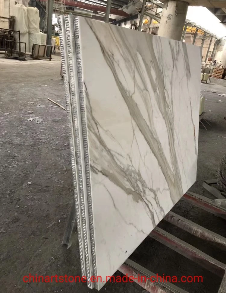 Luxury White Blue Green Stone Marble Composited with Aluminum Honeycomb in The Back for Wall and Floor Tile