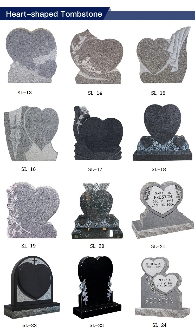 China Monument Factory G664/Shanxi Black/G603/Aurora/G654/Multicolor Red Granite/Marble Stone European Style Carving Angel Cemetery Headstone/Tombstone