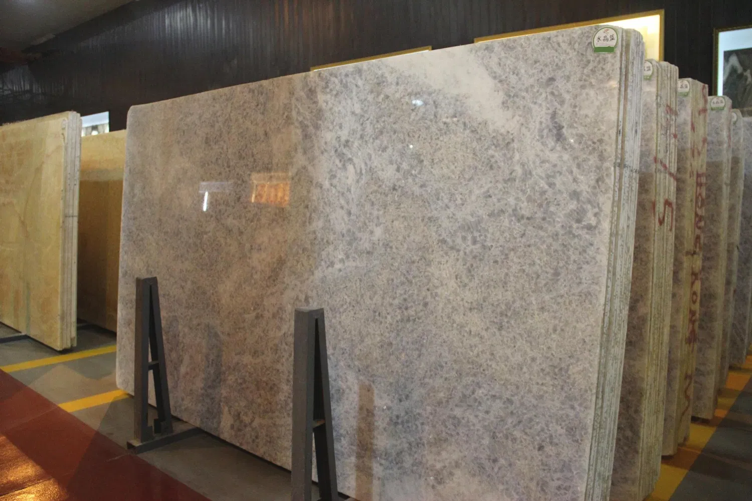 Mármol de piedra de cuarcita azul natural de lujo para losa y azulejo de pared de TV